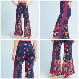 ✂️Anthropologie | ett:twa Floral Flared Track Pants